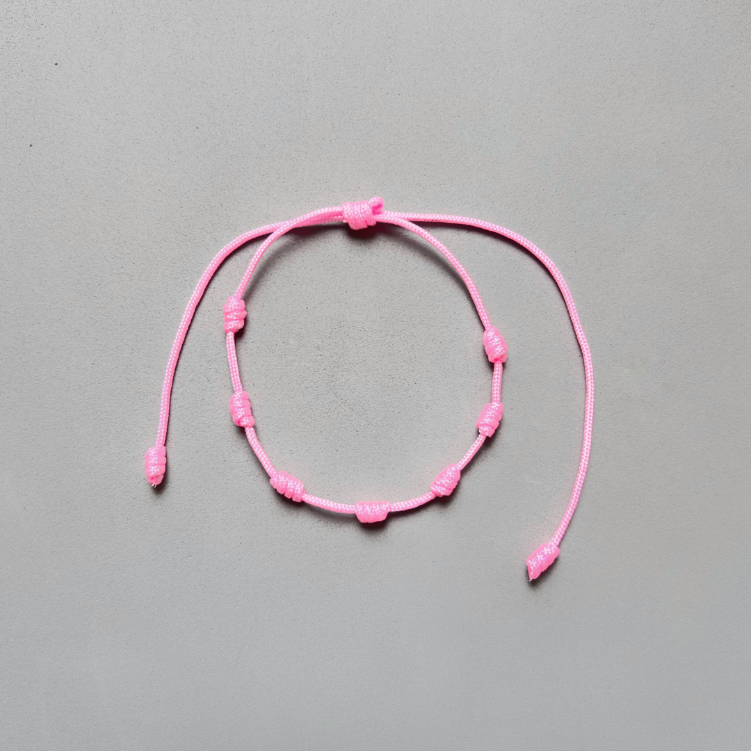 PULSERA 7 NUDO ROSA